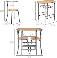 Vista 7 de Best Choice Products - Conjunto de mesa redonda y sillas de madera