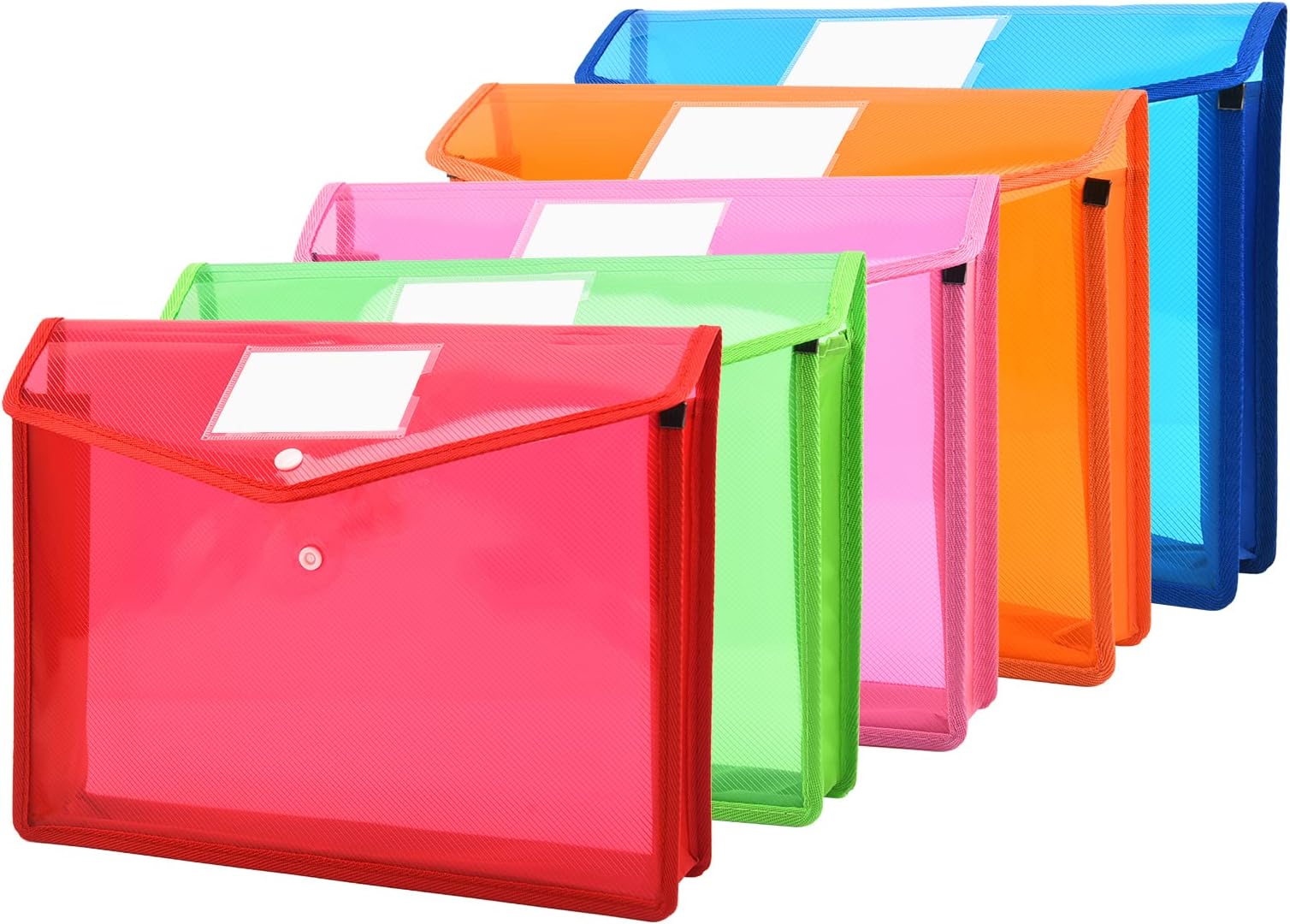 Expanding File Folder Document Organizer with Snap Button