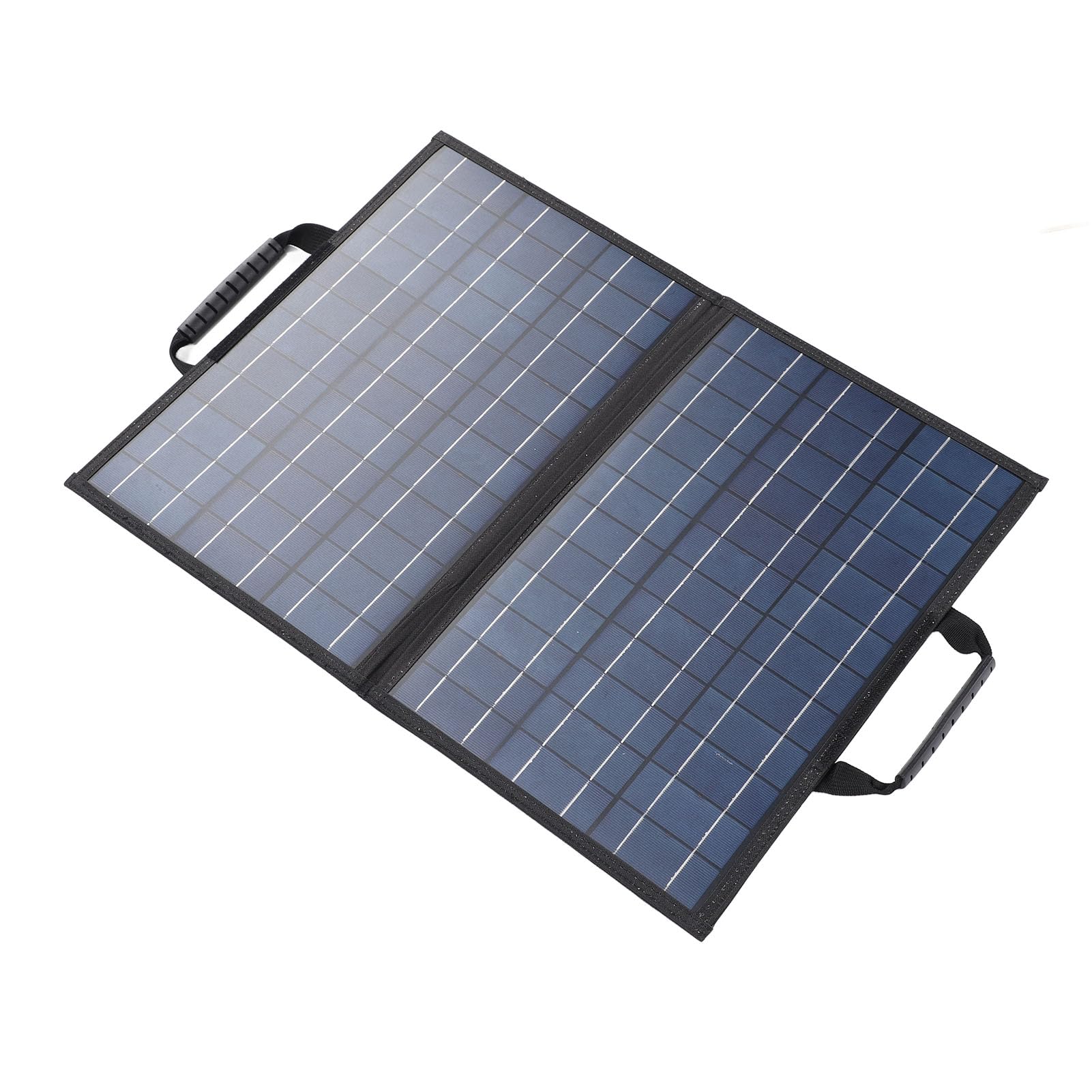 Pannello Solare, Kit Caricabatterie Solare Portatile Pieghevole da 80 W 12 V con Clamp/Holder per Batteria e Doppie Porte USB, Caricabatterie per Uso in Campeggio all'aperto