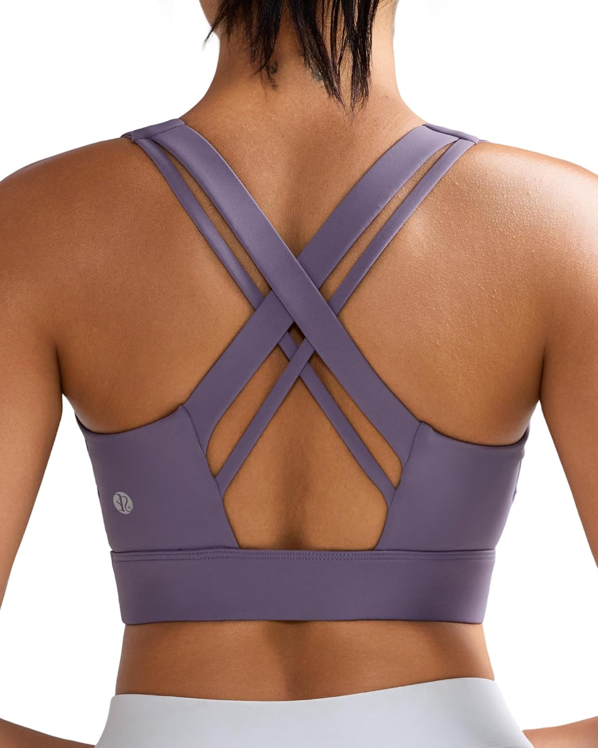 RUNNING GIRL Sports Bra for Women High Support,Criss-Cross Back Strappy Sports Bra Moulded Cup High Impact Workout Top
