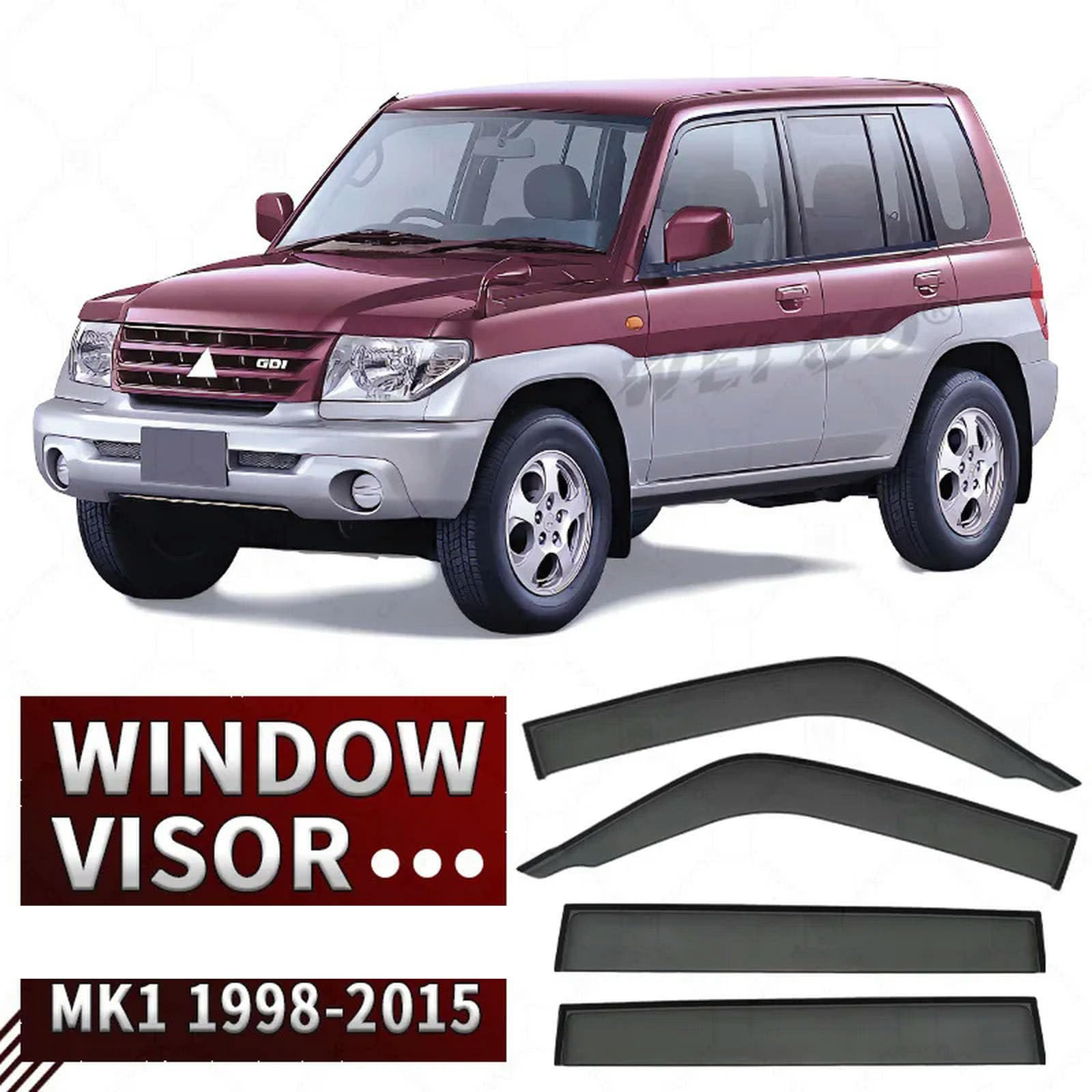 Osłony przeciwdeszczowe,daszki,osłony okienne,osłony przeciwwietrzne,deflektory,osłony,Dla Mitsubishi Montero io 1998-2015