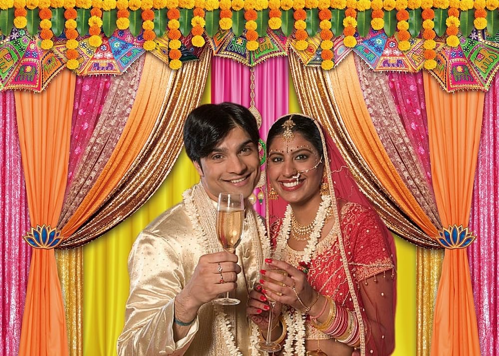 INRUI Fotohintergrund Indisch Traditionell – 2,4 X 1,8 M Für Diwali, Hochzeiten & Feste
