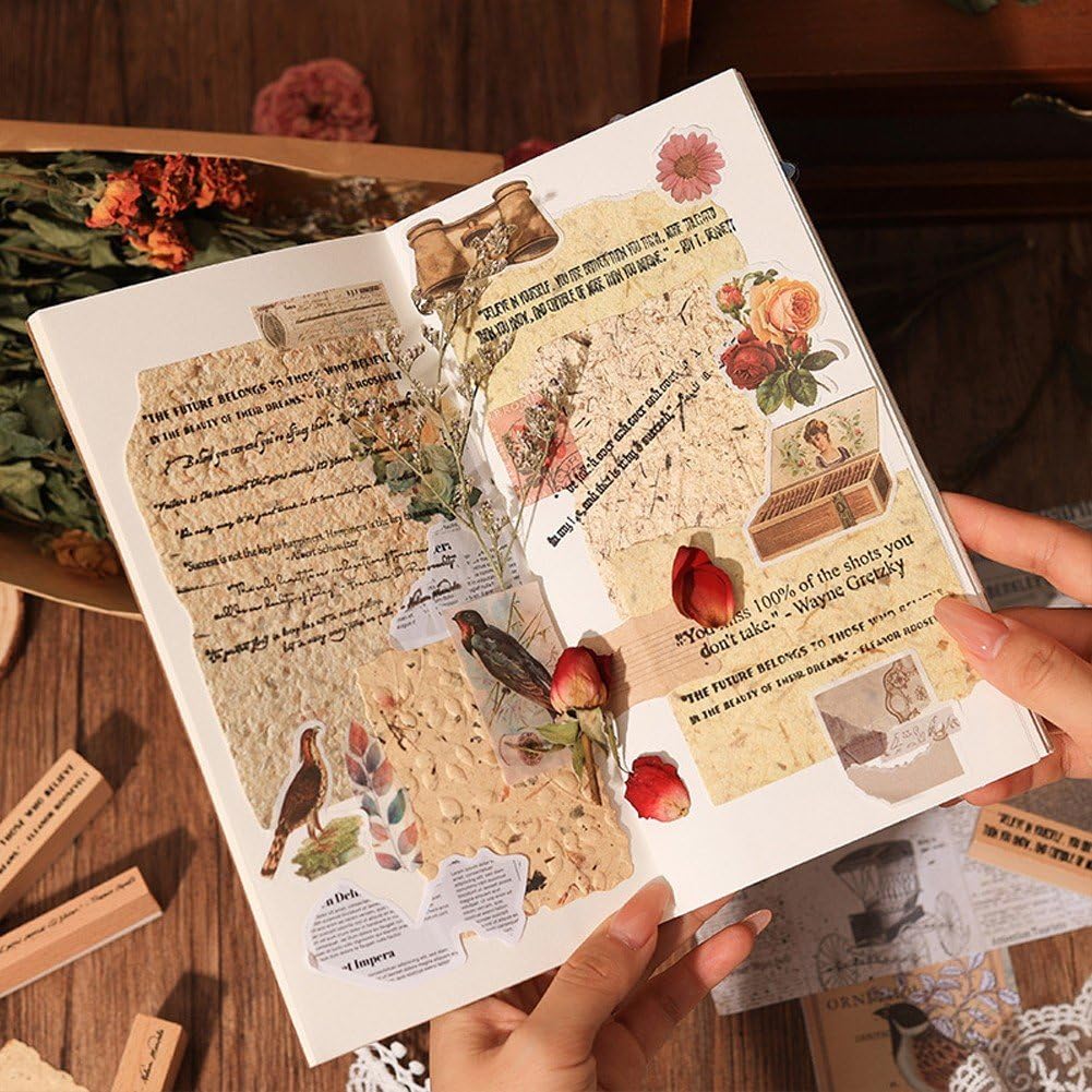 Drewniane gumowe stemple zestaw vintage, inspirujące słowa, drewniane stemple, zestaw do samodzielnego wykonania kart, scrapbookingu, sztuki