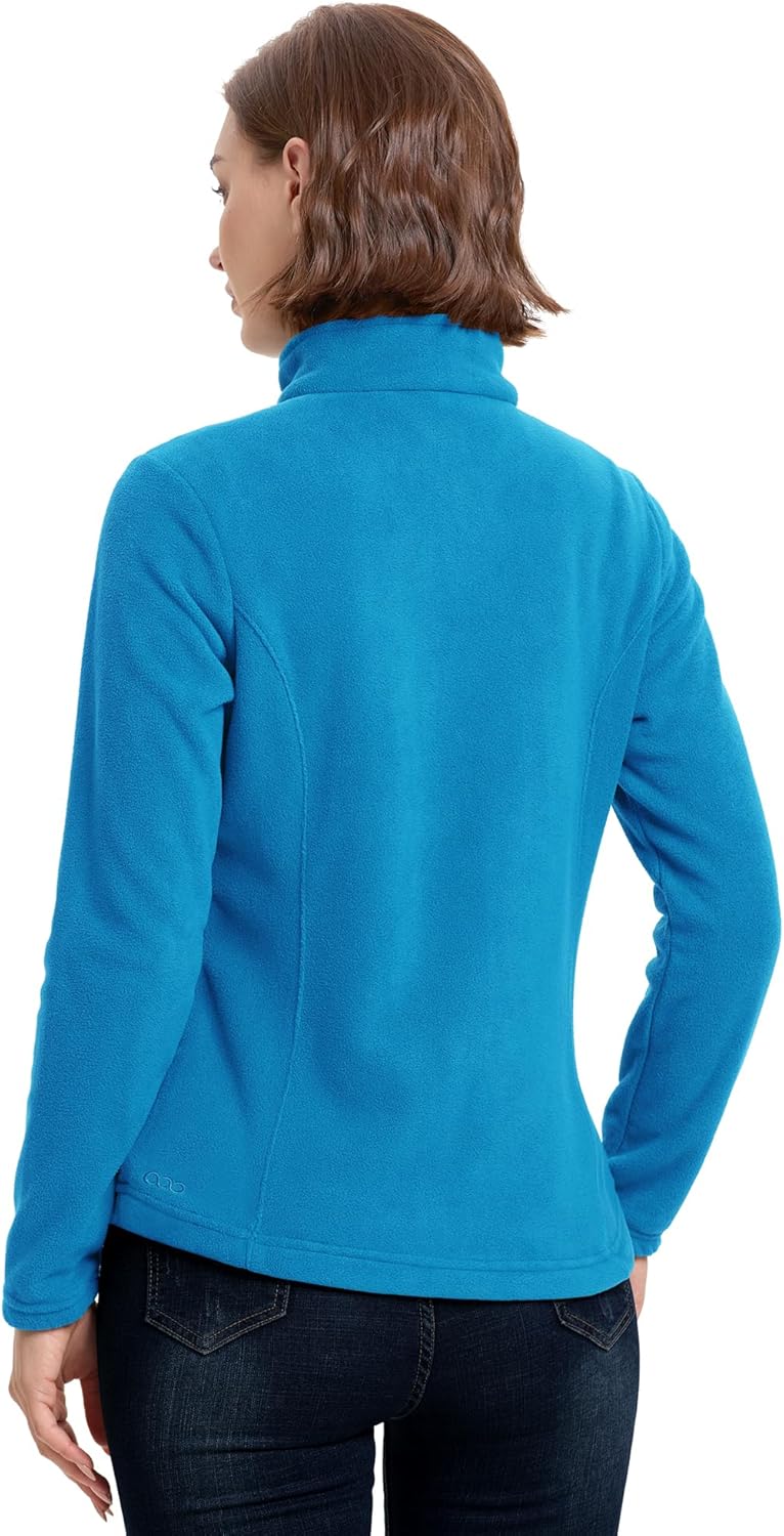 33,000ft Women's Zip Up Fleece Jacket, Long Sleeve Warm Soft Polar Lightweight Coat with Pockets for Winter - Image 2
