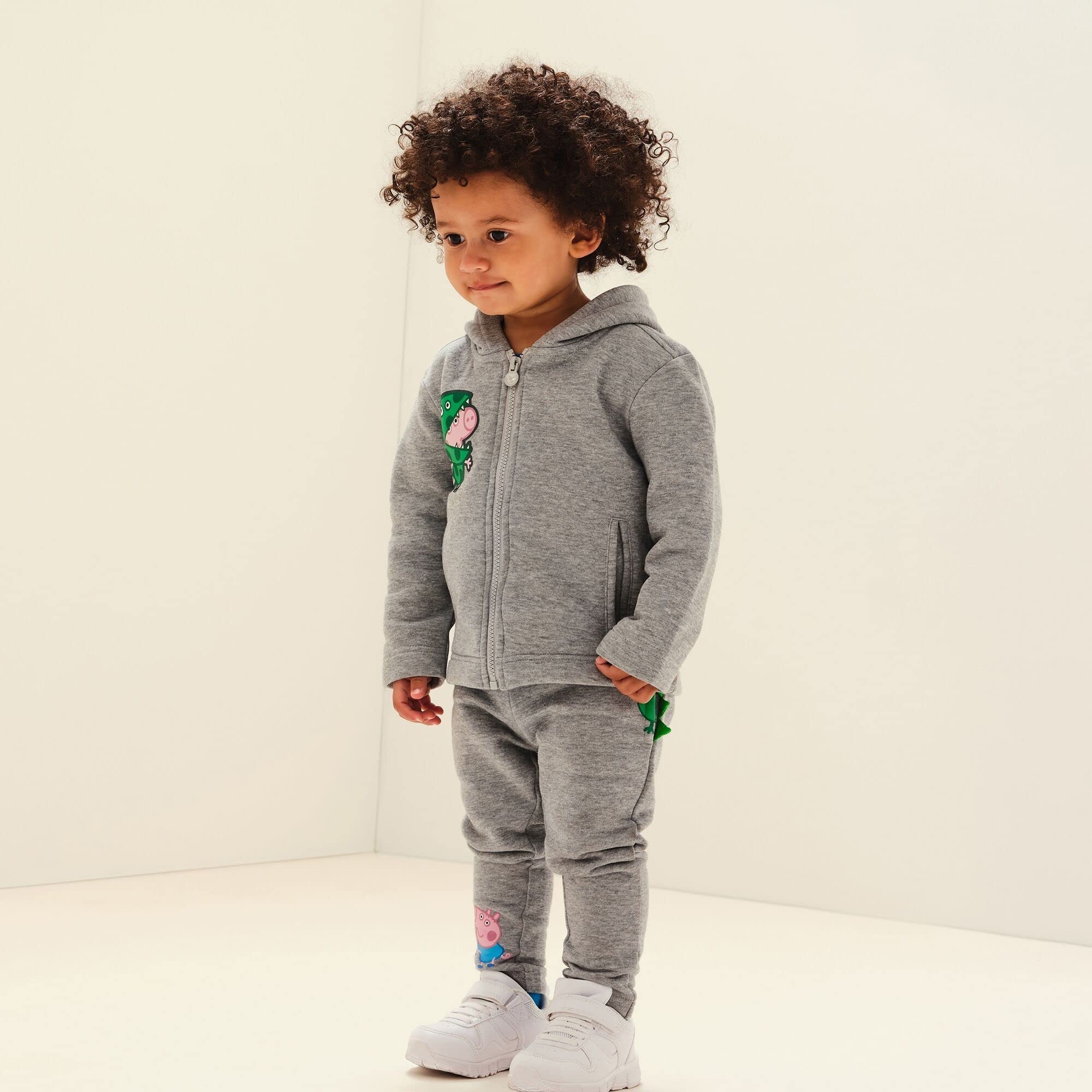Regatta Unisex's Peppa Zip Through Sweater, Grey Marl, 3 Years - Image 3