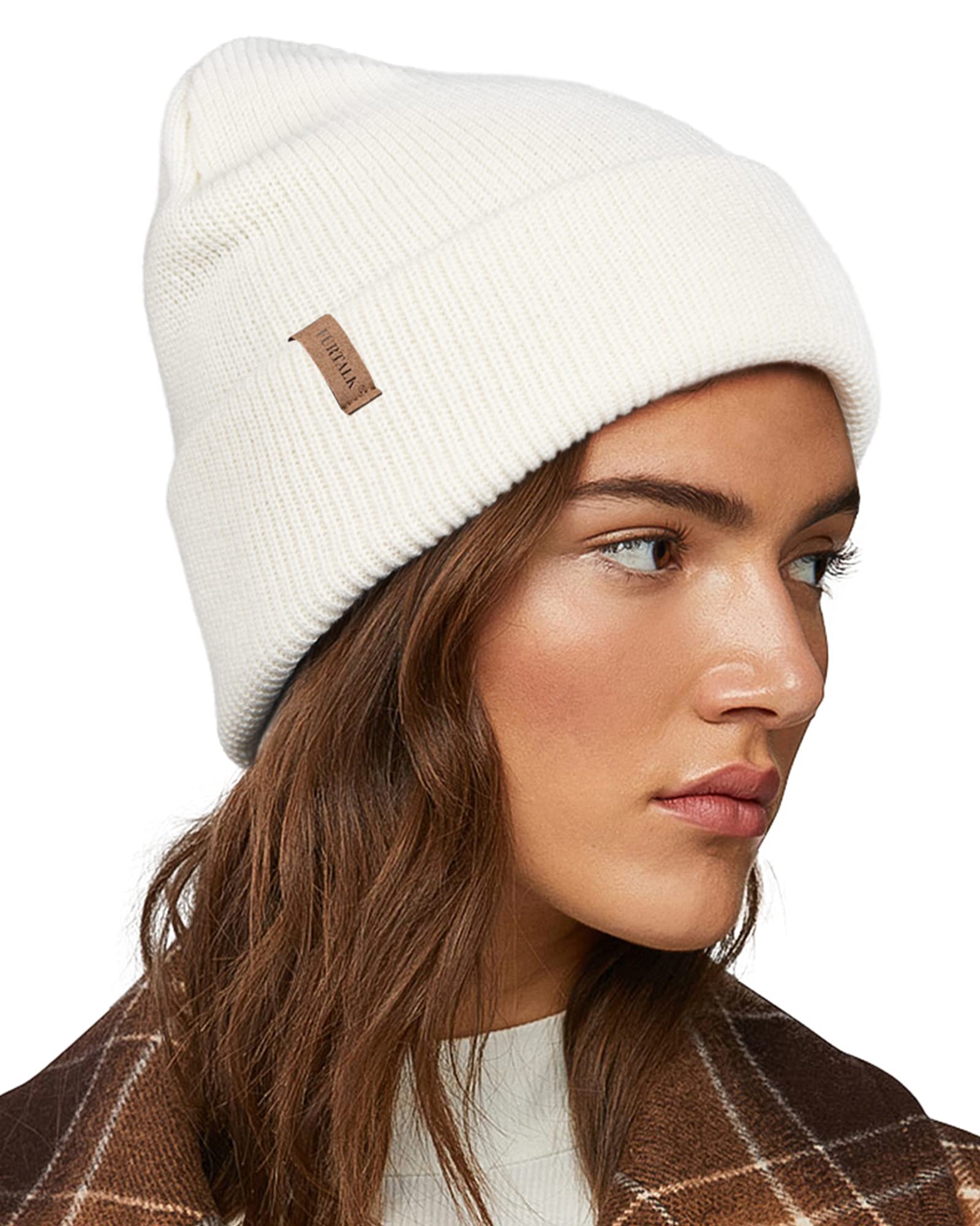 FURTALK Beanie Hats for Women Men Winter Hats Womens Knitted Slouchy Beanies Cuffed Skull Cap Warm Ski Hat
