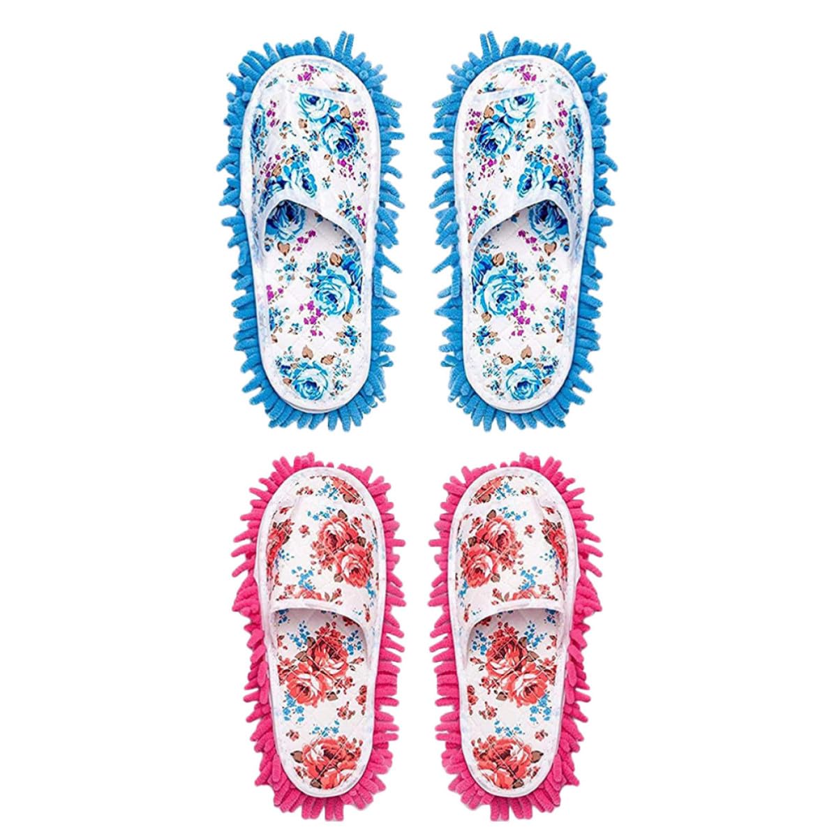Pantuflas de microfibra reutilizables de chenilla para fregar suelos