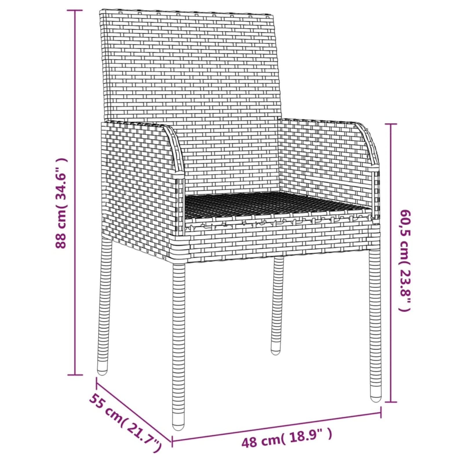 3185145 Set da Pranzo da Giardino 5 pz Nero con Cuscini in Polyrattan Testata in Legno,Testata Letto Matrimoniale Muebles Dormitorio Spalliera Letto Testiere per Letto Matrimoniale