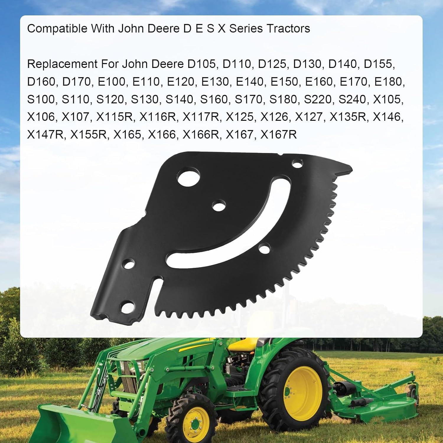 Steering Sector Pinion Gear Replacement for John Deere D105 D125 D160 D170 E100 S100 S160 X105 X125 X165, Replace UC14592