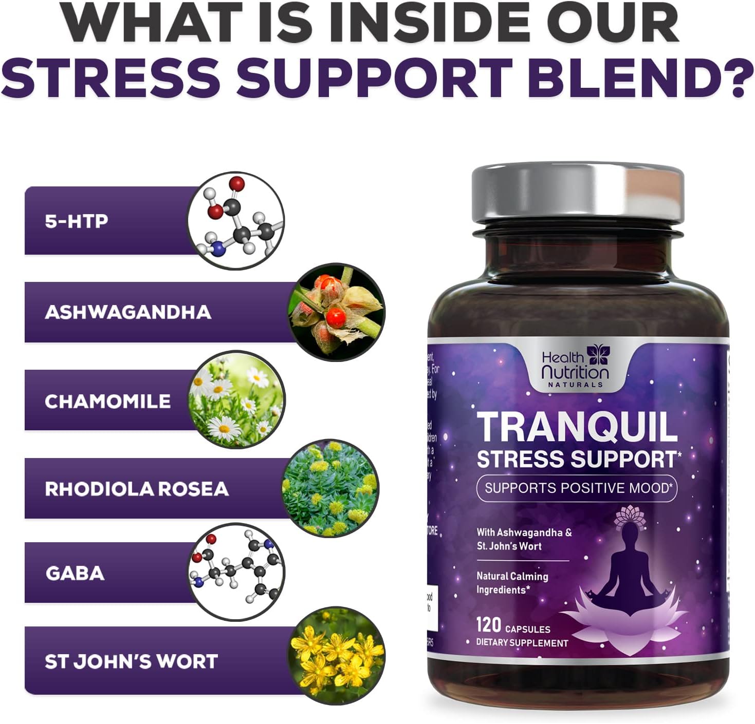 Buy Stress Support & Mood Boost Herbal Supplement Contains