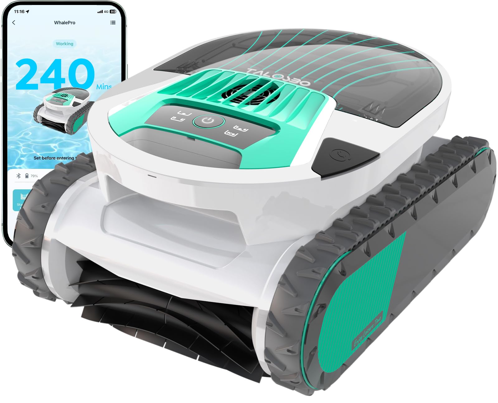 Cordless Robotic Pool Cleaner with Smart APP Control