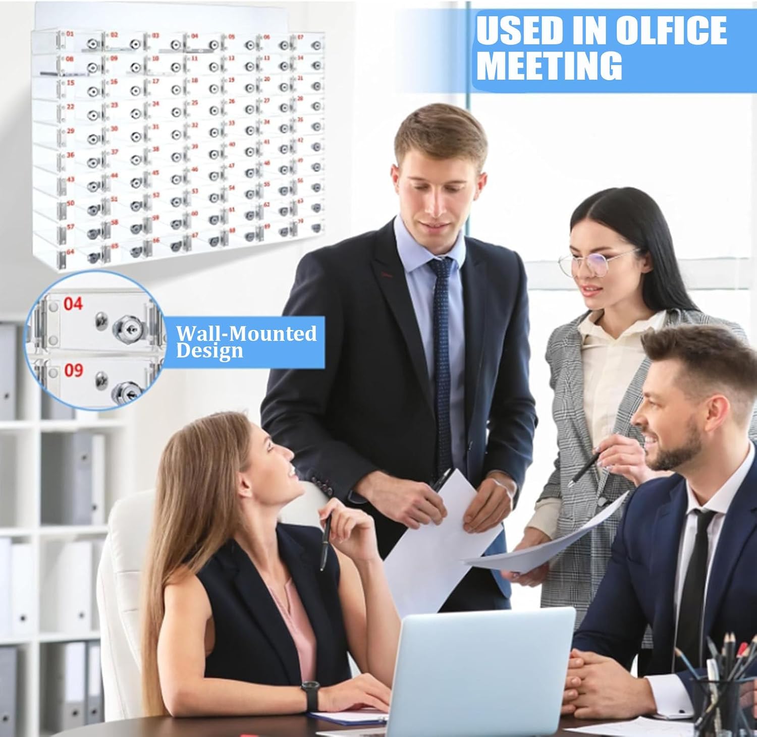 Acrylic Cell Phone Cabinet Transparent Cell Phone Holder with Charging Port Secure and Stylish Classroom Cell Phone Locker 10 Slot Organizer for Schools Factories and Ins,9slots