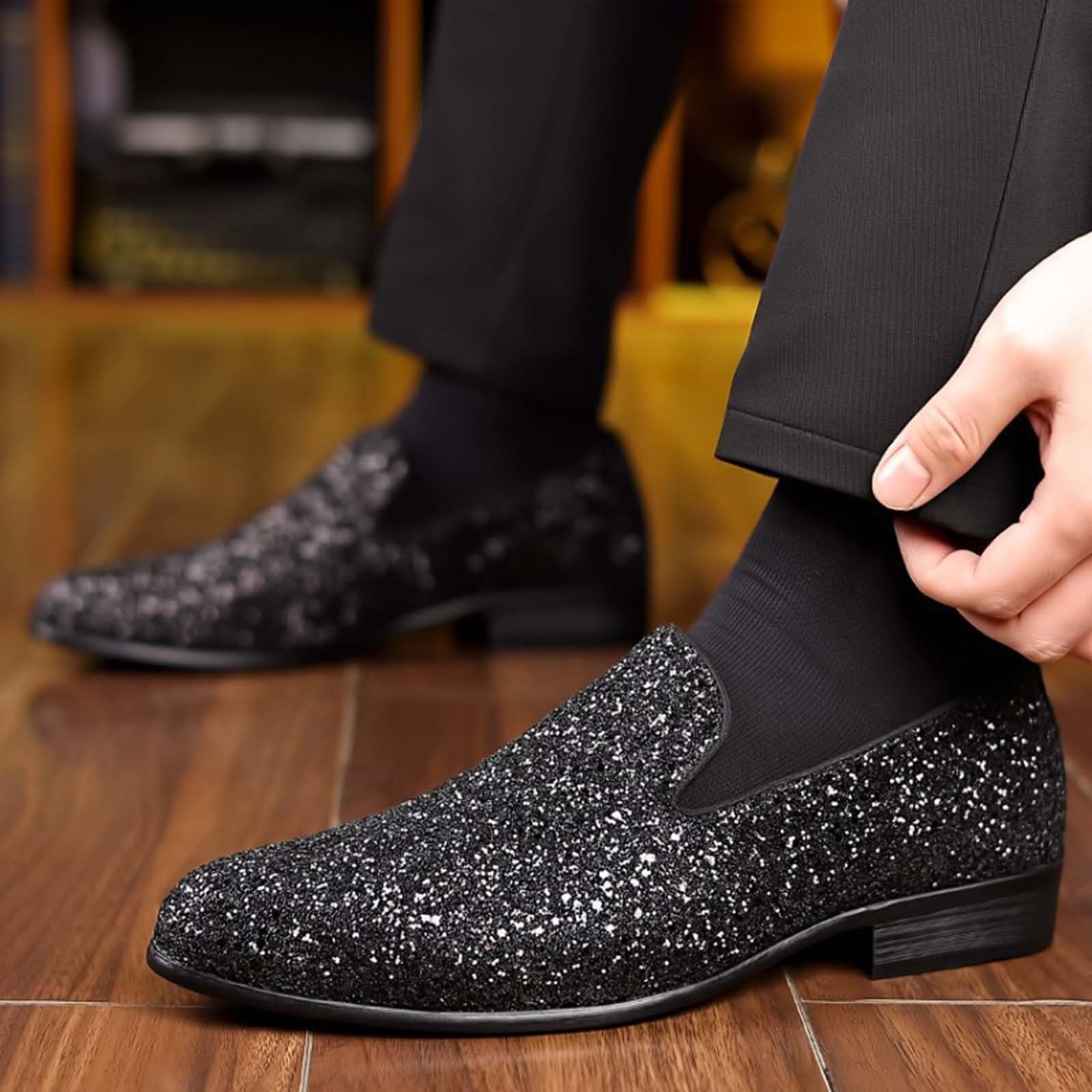 Zapatos Vestir Hombre Piel,MocasíN Informal con Adornos Elegantes para Uso Diario CóModo Y Moderno
