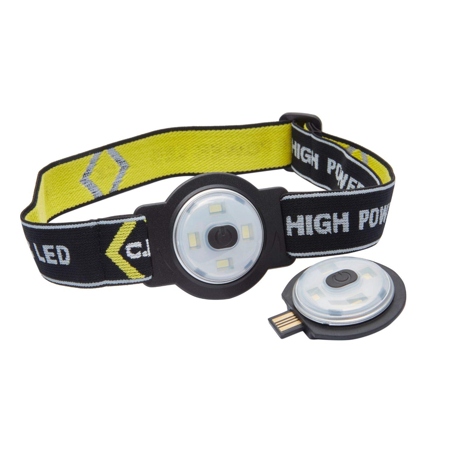 C.K T9608R2 USB Reachargeable LED Head Torch Twin Pack