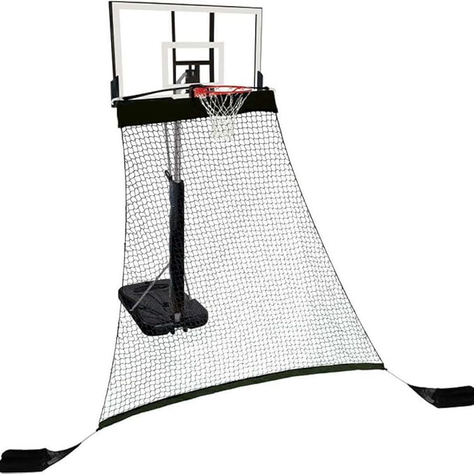 Hathaway Rebounder Basketball Return System with Heavy Duty Polyester Net, Black, 120" L x 60" W