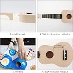 Kit de Ukulélé DIY 21 pouces, Fabriquez Votre Propre Kit DIY, Soprano Hawaïen, Guitare Ukulélé Hawaïenne Fait Main avec Outils d'Installation pour Enfants, Amis, Famille, Amateurs