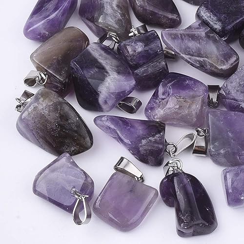 DanLingJewelry Colgantes de chakra reiki de punto curativo natural para collares, aretes, pulseras, joyería, Acero inoxidable disponible en Yaxa Peru