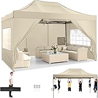 Vista 46 de COBIZI toldo emergente de 10x20 pies, resistente, con 6 paredes laterales, fácil de montar, para eventos comerciales al aire libre, 100%