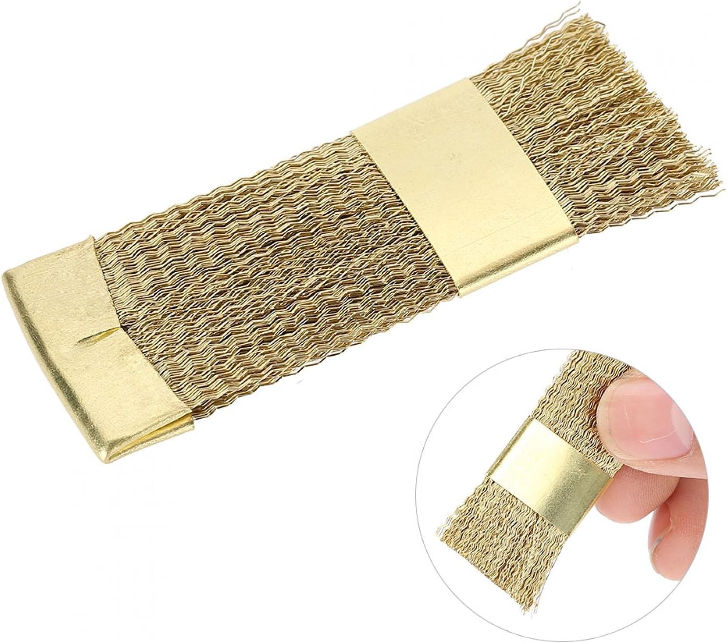 Nail Art Bits Cleaning Brush, Mini Nail Art Drill Head Cleaner, Golden Color Copper Wire Drill Cleaner Brush Manicure Accessories, Portable Dust Cleaning Polishing Manicure Tool