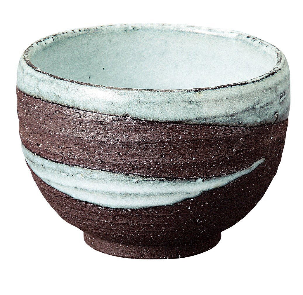 Amazon.co.jp: 宗峰窯 湯のみ 黒土 均窯 ゆったり碗 内白 φ10×7.3cm 