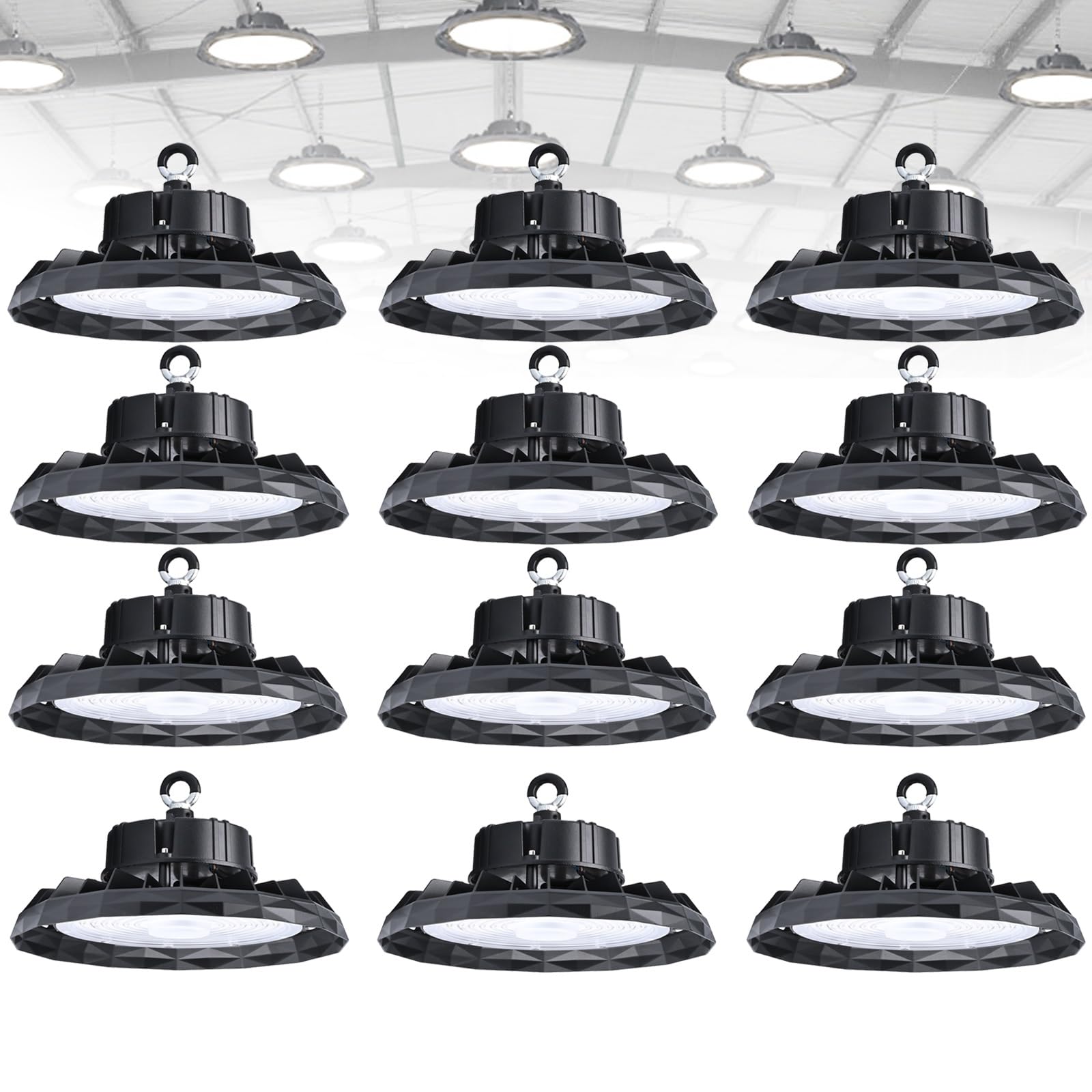 200W 20 Pack UFO LED High Bay Shop Light 24000LM Garage Lights 100W 150W Barn Lights Wholesale Industrial