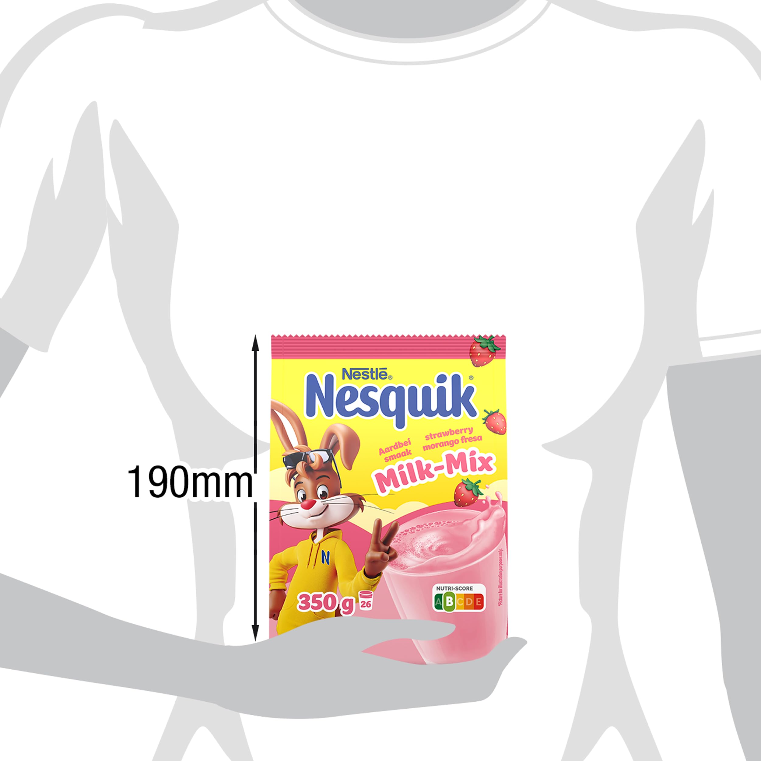 NESQUIK Nestlé Fresa, 14 bolsas de 350 g