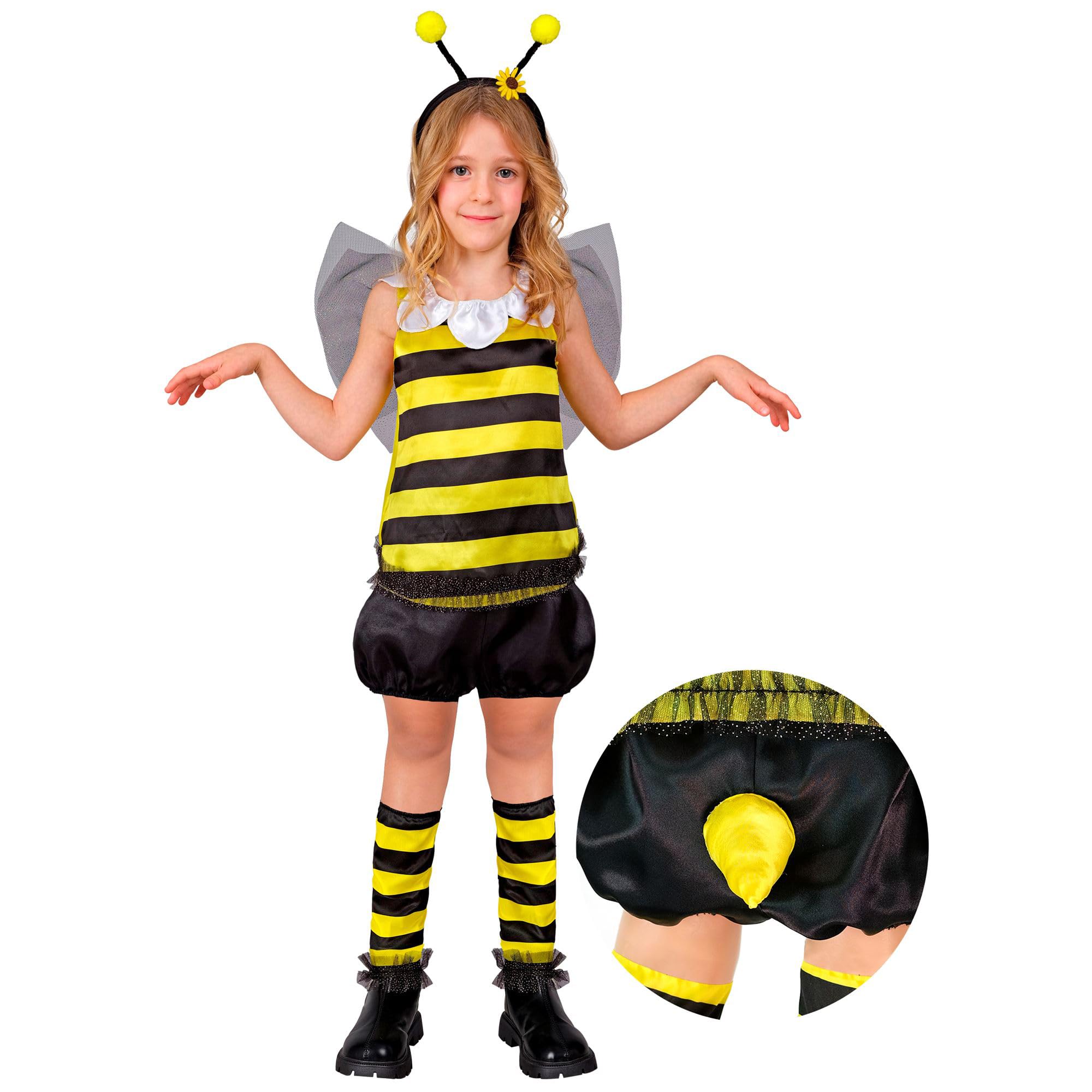 W WIDMANN MILANO Party Fashion 21480 Kinderkostüm Biene Children's Bee Costume, Multicoloured, 104 (EU)
