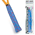 Get A Grip - Custom Tennis Racket Grip Tape - Anti-Slip/Quick-Drying Tennis Overgrips - Precut Badminton Racket Grip with Finishing Tape (Heatwave, 1 Grip)