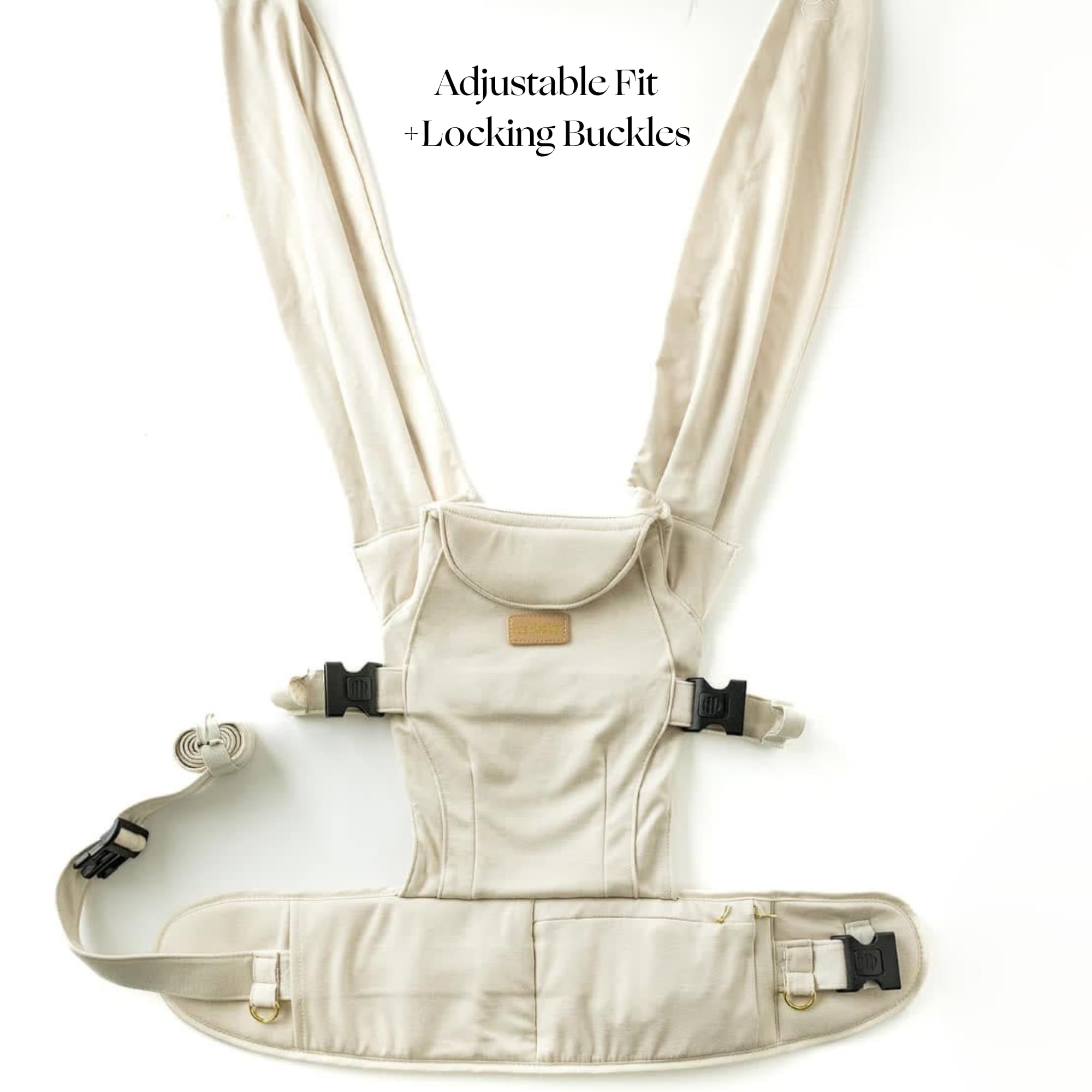 Tushbaby Pearl Wrap Porte-bébé ergonomique pour nouveau-nés de 3,6 à 9,1 kg, porte-bébé mains libres avec rangement, porte-biberon et fixation de lingette – Tissu doux, respirant et ajustement