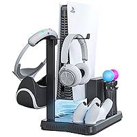 Vista 1 de Skywin PSVR Charging Display Stand - Showcase Cool Charge and Display your PS VR - Compatible with Playstation PS5 Headset Stand Fan Controller