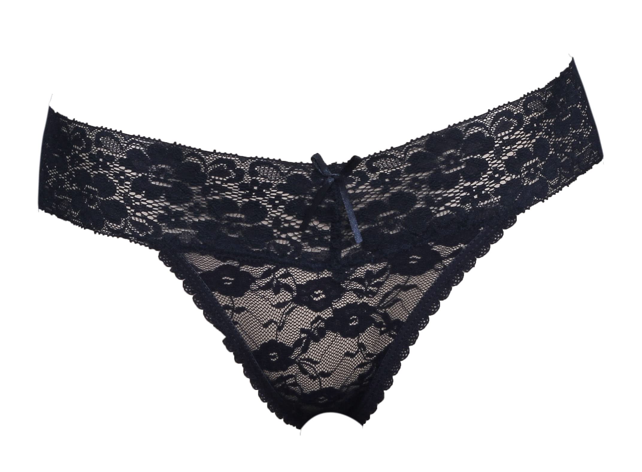 Black Transparent Lace Valentine Gift Panty Intimate Wear Romantic Lingerie Honeymoon Surprise Gift for Your GF Girl Friend Wife Lover-image-27