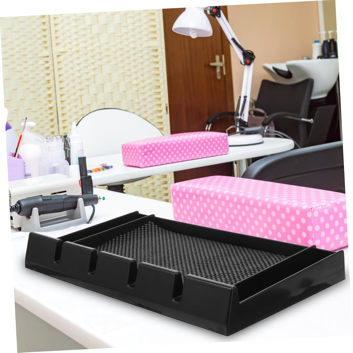 Clipper Tray for Hair Cutting Barber Station Accessory Tool Organizers Storage Barbershop Work Tray Hair Styling Tools Organizer Sturdy Material Compact Design