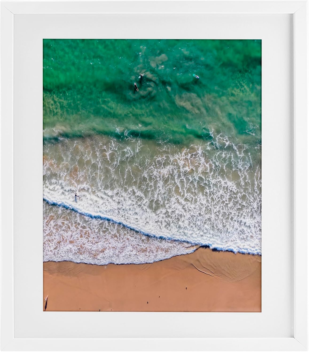 Stupell Industries Crisscross Shore Waves Gray Framed Print Under Glass, design by Jeff Poe Photography, 16 x 13 | Stupell Industries | Gray, 13 x 16 Inches, Easy to Hang and Sturdy, Made in USA, by Jeff Poe Photography
