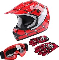 Vista 27 de TCT-MOTORPARTS DOT - Casco de motocross para niños y jóvenes, casco de cara completa para motocross, ATV, todoterreno, casco de cuatro ruedas