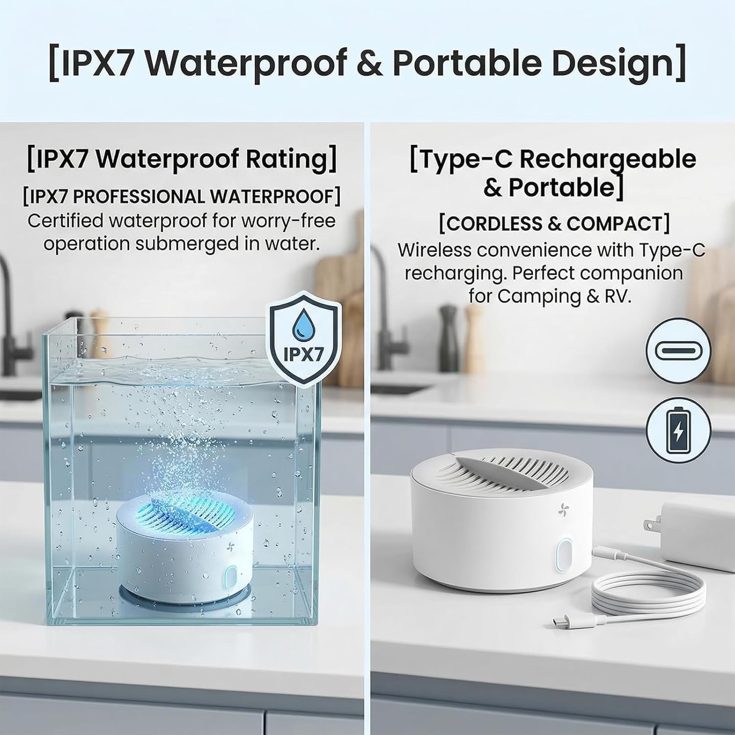 Puribreeze Obst Und Gemüse Waschmaschine,kabelloser, Tragbarer Elektrischer Reiniger, Der Effektiv Reinigt (1 PCS)