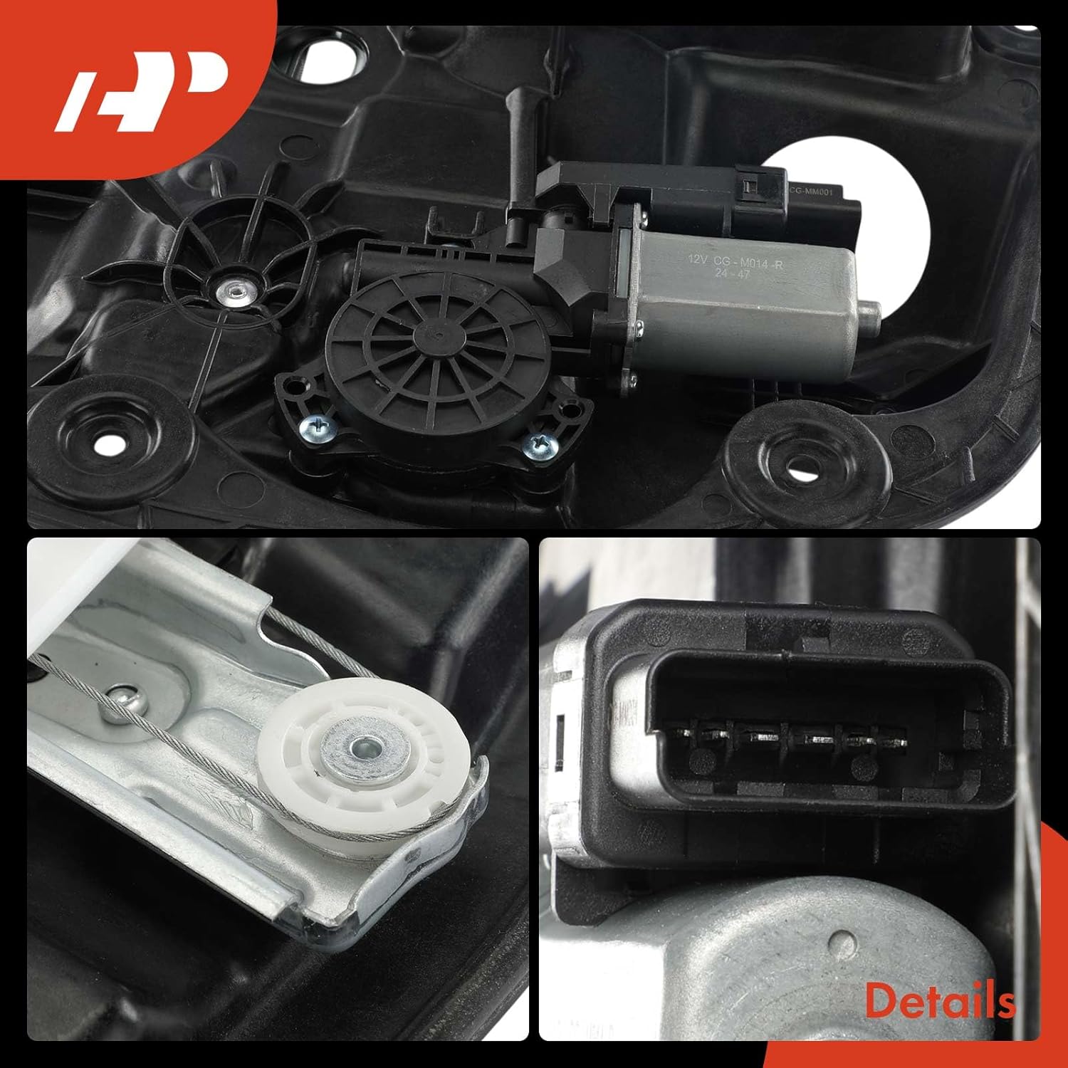 A-Premium Rear Left Driver Side Electric Power Window Regulator with Motor Compatible with Kia Optima 2011 2012 2013 2014 2015