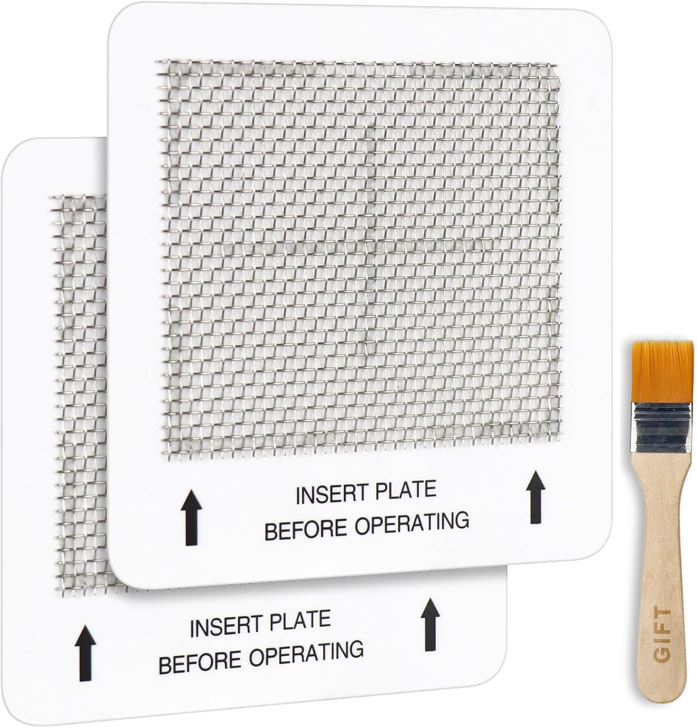 Ceramic Ozone Plates 3 Pack, Perfect 6.5-inch x 4.5-inch Replacement Ozone Plate for Ozone Generators, Ozone Ionizer Replacement Parts, Washable Ozone Plate Comes with a Brush