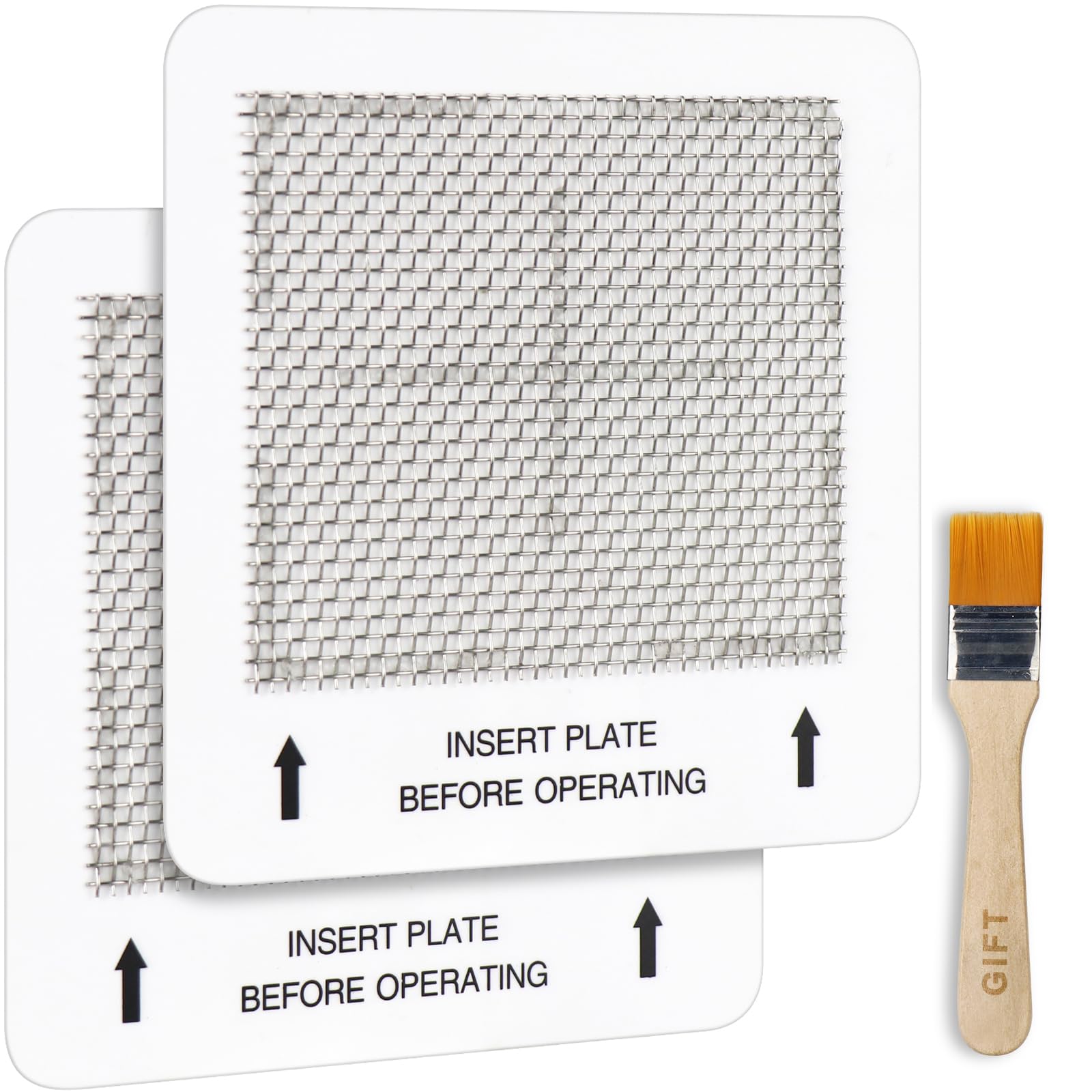 WELLTINO Ceramic Ozone Plates 2 Pack, Perfect 4.5-inch x 4.5-inch Replacement Ozone Plate, Washable Ozone Plate Comes with a Brush.