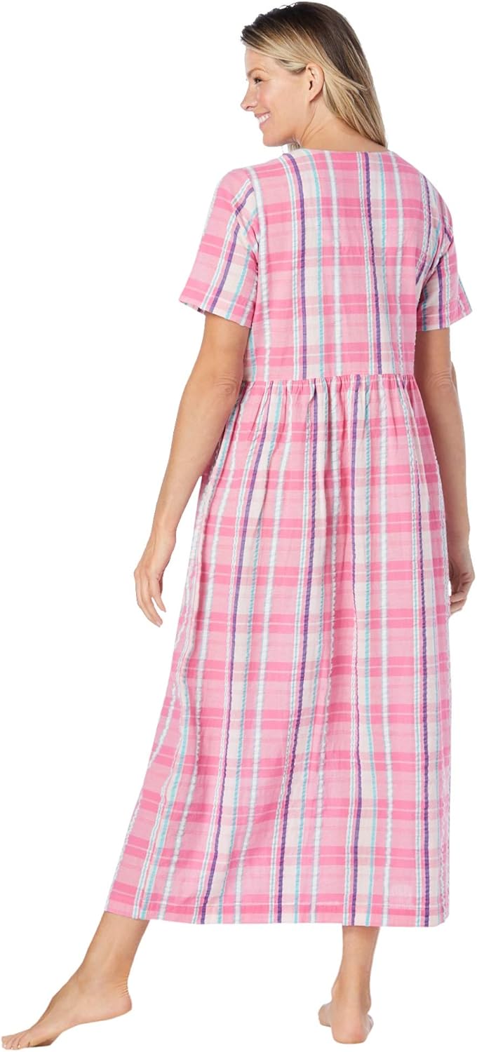 Only Necessities Plus Size Long Seersucker Lounger