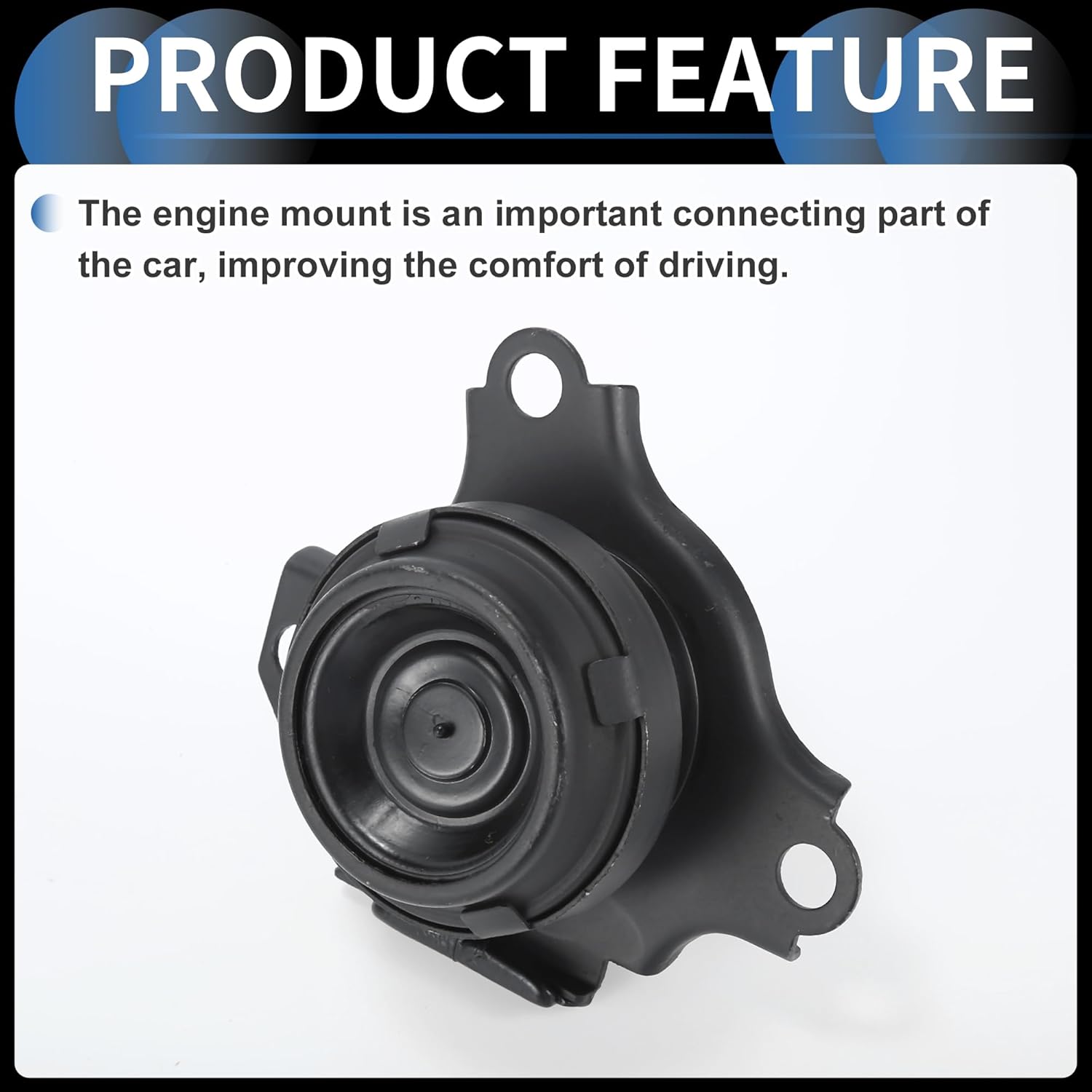 Engine Motor Mount, Transmission Mount No.50821S9A023 for Honda CR-V 2002-2006 Black, 1 Pc