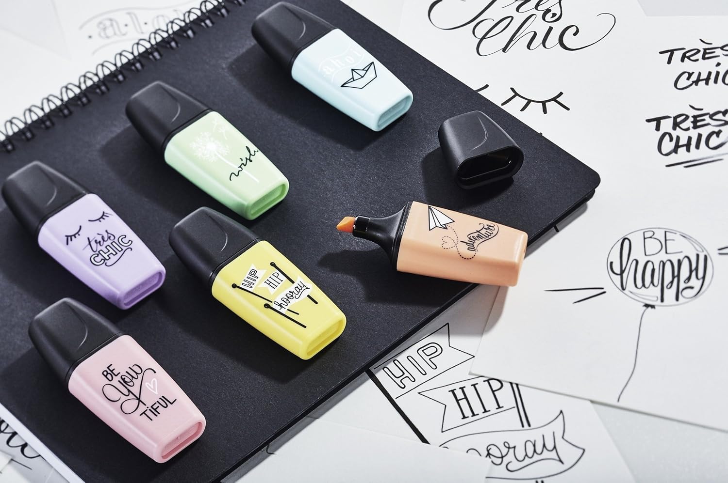 STABILO BOSS Mini Pastel love Surligneurs Highlighter Wallet of 6 Assorted Colours