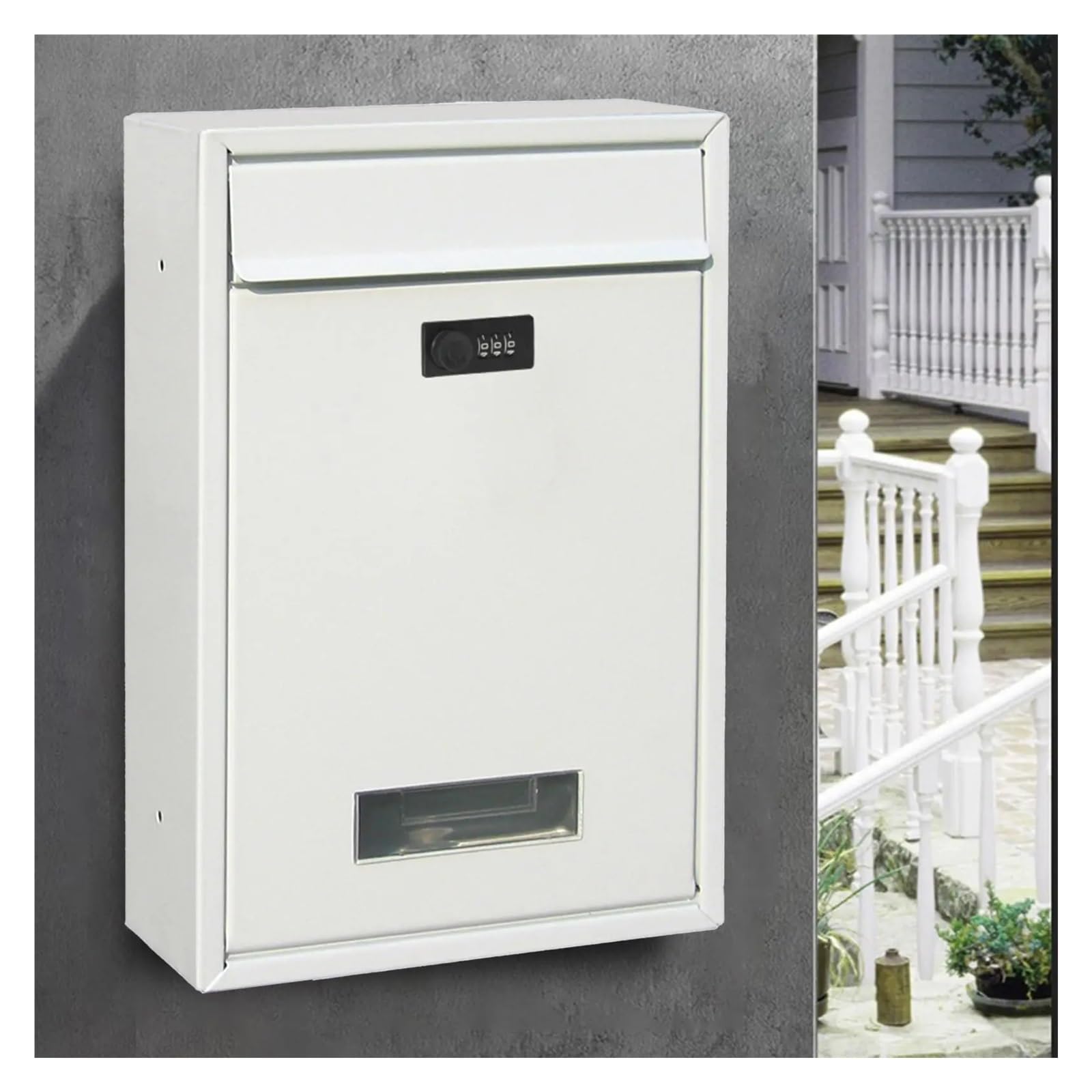 Buzones Buzón de Metal for Montaje en Pared, buzón con Cerradura codificada, buzón for Colgar con Cerradura de combinación, buzón for Puerta Interior Exterior Buzón De Correos