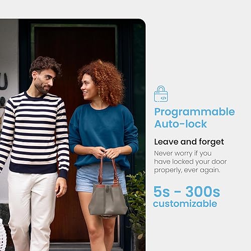 Miniatura 7 de Lockly Secure Pro (última versión 2025), cerradura inteligente con Wi-Fi integrado, cerradura de puerta de huellas dactilares de nueva generación,