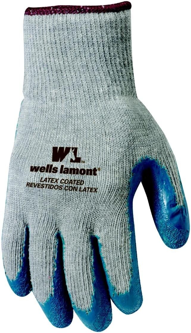 Wells Lamont 133XL Knit Wrist, Textured Grip, Latex Coated Work Glove, Extra Large, 1-Pair