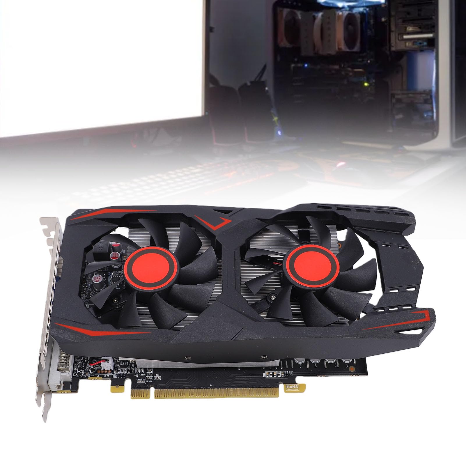 550 TI 6 GB GDDR5-Grafikkarte, 192 BIT Speicherbreite, 783 MHz Kernfrequenz, Doppellüfter, Effiziente und Leise Kühlung für Gaming-Arbeit und Videobearbeitung