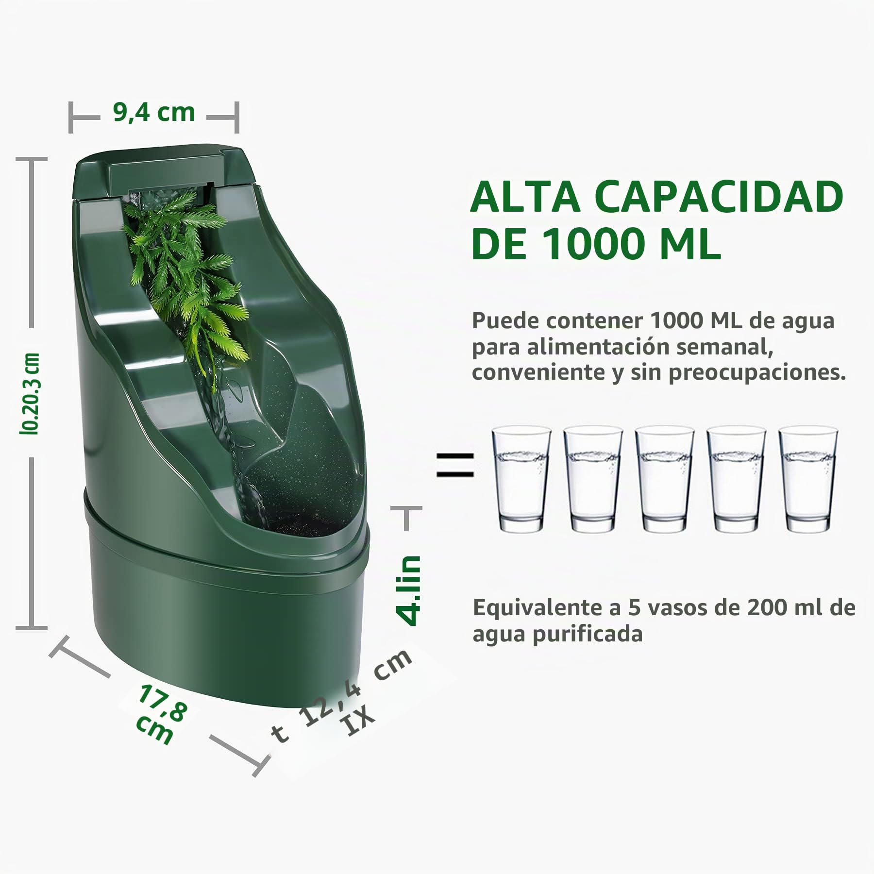 Fuente de Bebida para Reptiles Camaleón Cantina con Goteo de Agua Incluye Pinzas para Alimentar y Pinza Esmerilada para Anfibios, Insectos, Lagartos, Tortugas, Serpientes, Arañas, Ranas y