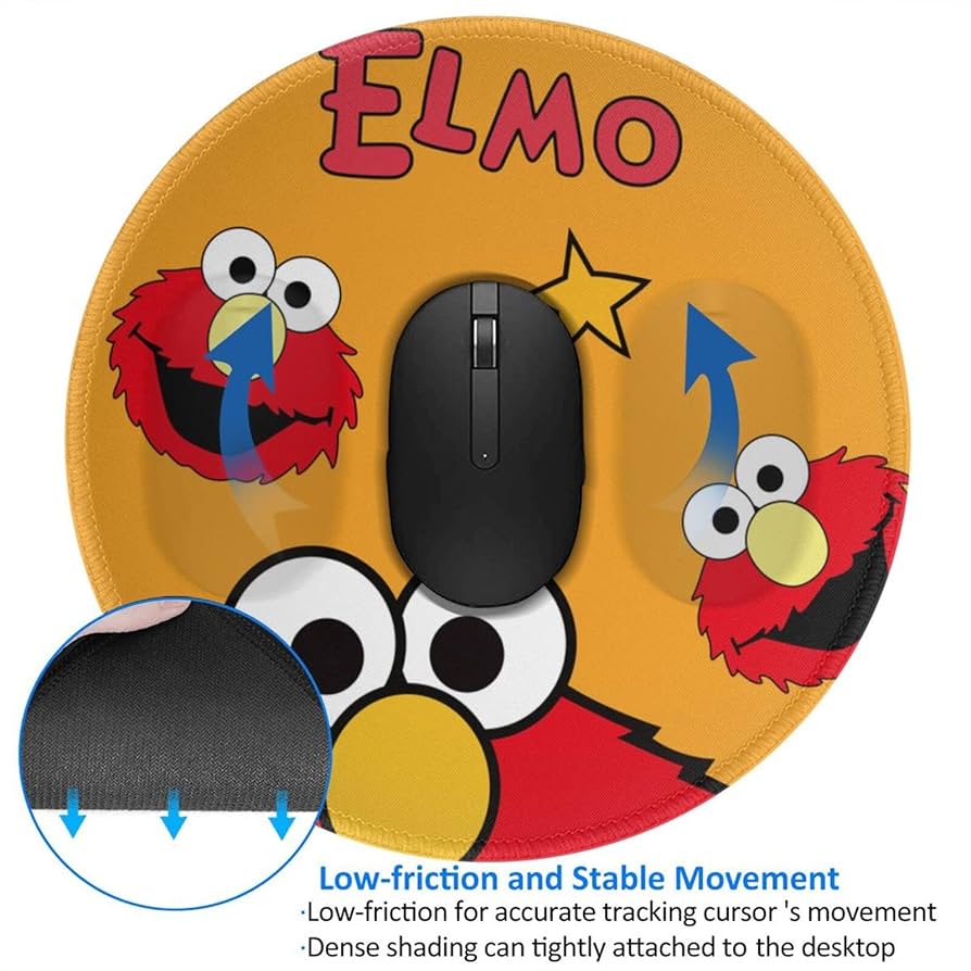Amazon.co.jp: マウスパッド セサミストリート エルモ 円型