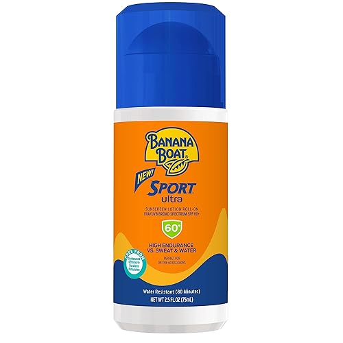 Banana Boat Sport Ultra - Loción de protección solar enrollable, amplio espectro SPF 60+, 2.5 onzas