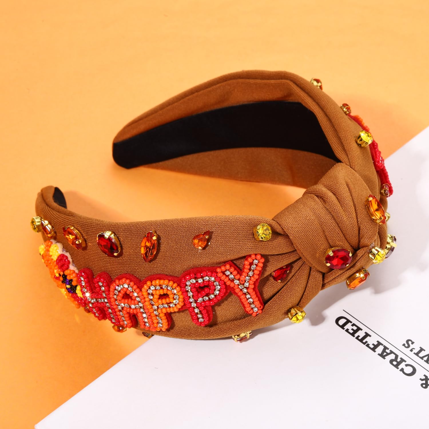 Amazon.com : Thanksgiving Headband for Women Beaded Turkey  display picture 2