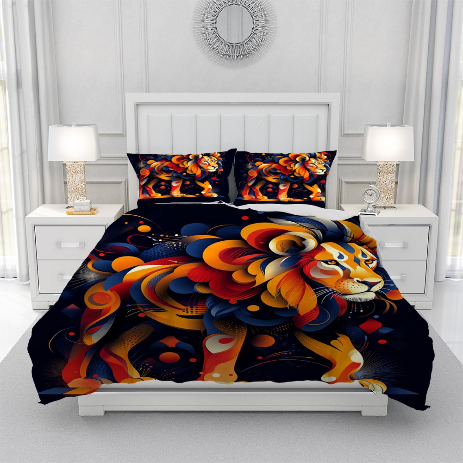 Parure de lit graffiti pour chambre d'enfant avec housse de couette 155x220 cm